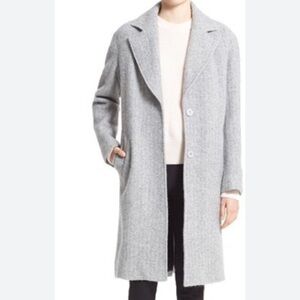 Rag & Bone Ray Wool and Alpaca Blend Gray Herringbone Coat size 6